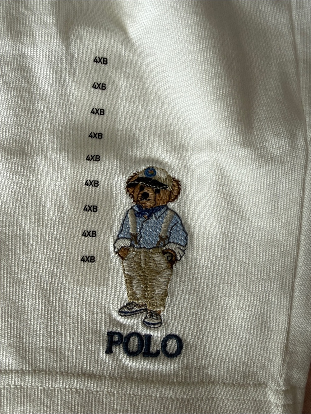 Polo by Ralph Lauren Cream Bear Embroidered Knit Shorts - Picture 3 of 6